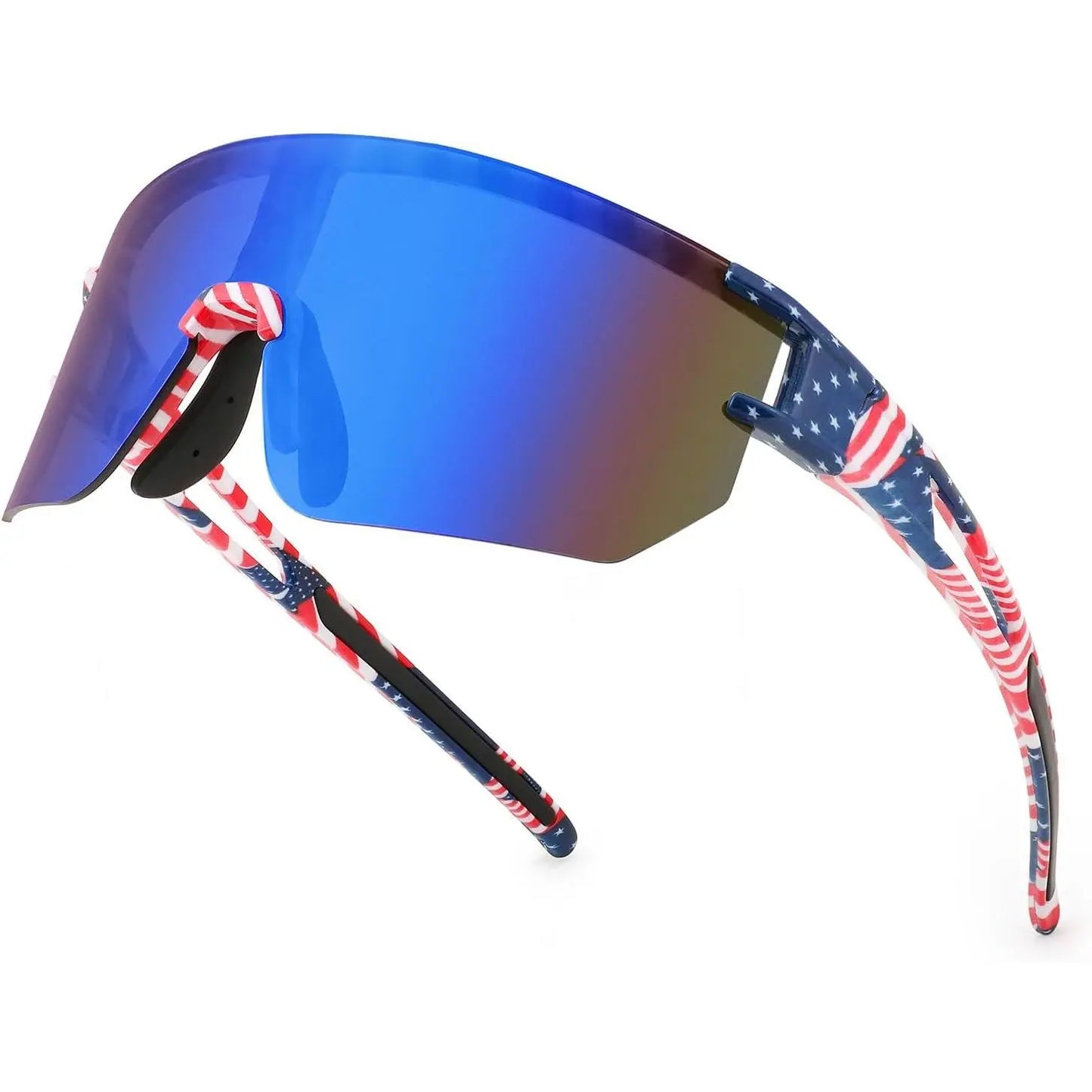 FEISEDY Men Women Cycling Sunglasses, 80S Sport Baseball Mirrored Sun Glasses for Youth Adults Running Softball B8171