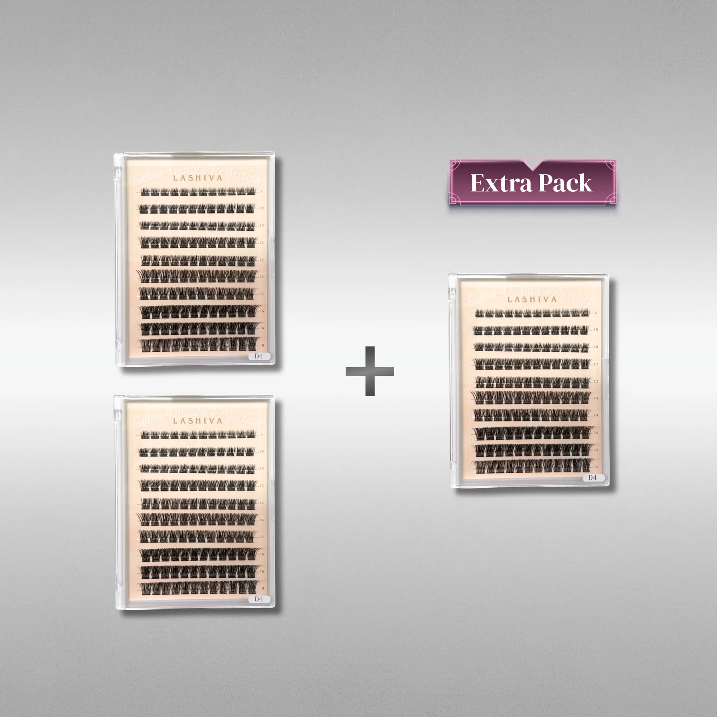 Lashiva VEIL- Wispy Lash Extension Kit | 100 Pcs 8-18 Mm  At-Home Lash Game Changer