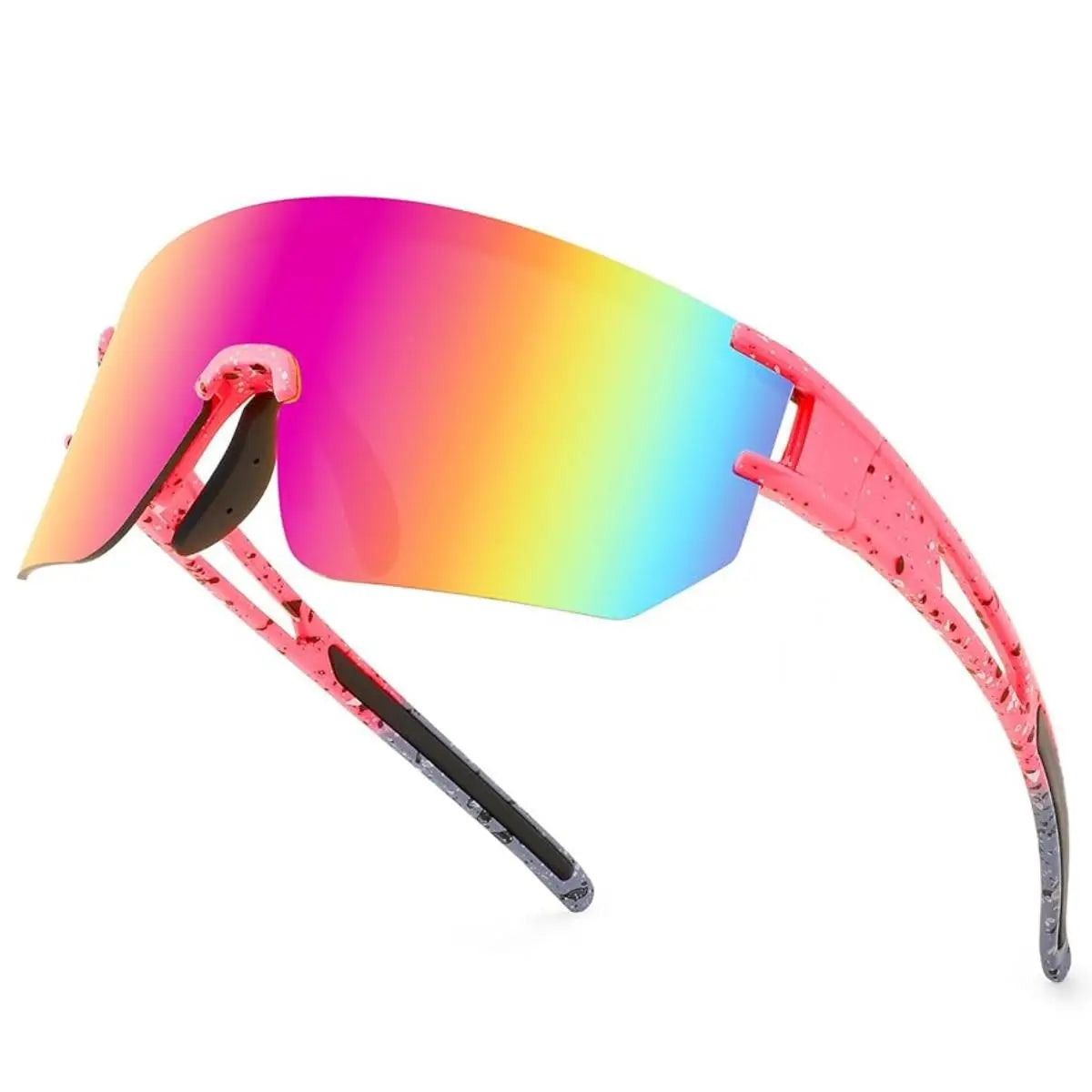 FEISEDY Men Women Cycling Sunglasses, 80S Sport Baseball Mirrored Sun Glasses for Youth Adults Running Softball B8171