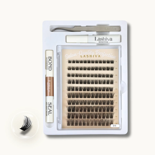 Lashiva VEIL- Wispy Lash Extension Kit | 100 Pcs 8-18 Mm  At-Home Lash Game Changer