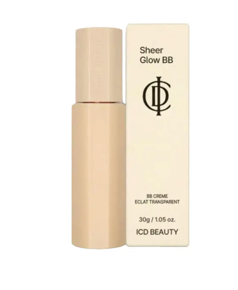 ICD Beauty Incellderm BB Creme Sheer Glow BB 30G - Brightens Skin Reduces Fine Lines & Wrinkles with Niacinamide Peptides Korean Moisture Moisturizer Coverage Daily Foundation Glutathione Makeup Hydrate Hydrating Moisturizing