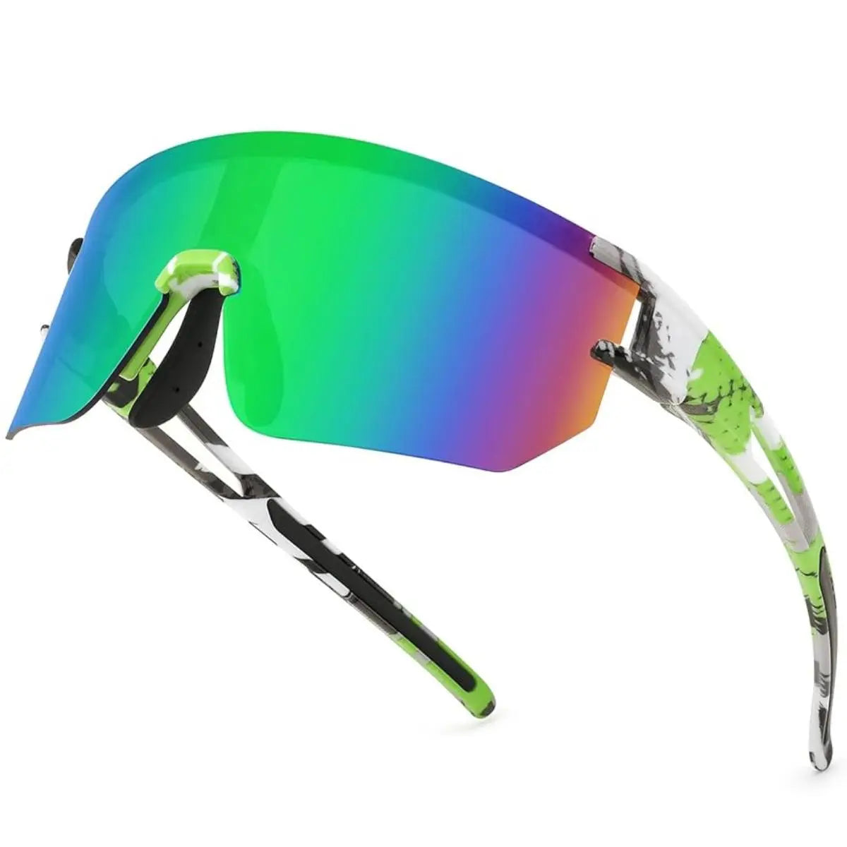 FEISEDY Men Women Cycling Sunglasses, 80S Sport Baseball Mirrored Sun Glasses for Youth Adults Running Softball B8171