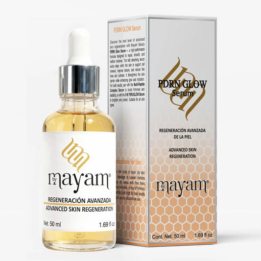 Mayam Beauty PDRN Glow Serum 50 Ml 1.69 Fl Oz Advanced Formula with PDRN Hyaluronic Acid & Peptides for Cell Regeneration & Skin Brightening Anti-Aging