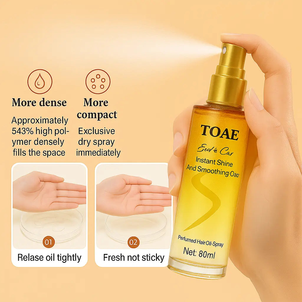 TOAE Hair Oil,Strong & Healthy Hair, Make Hair Longer Fuller Thicker, Split Ends & Dry Scalp Treatment ,Organic COCONUT Oil Vitamin E Nourish Scalpfor All Hair Types, Soothing, Moisturizing & Encouraging Longer, Healthier Hair-80Ml Haircare