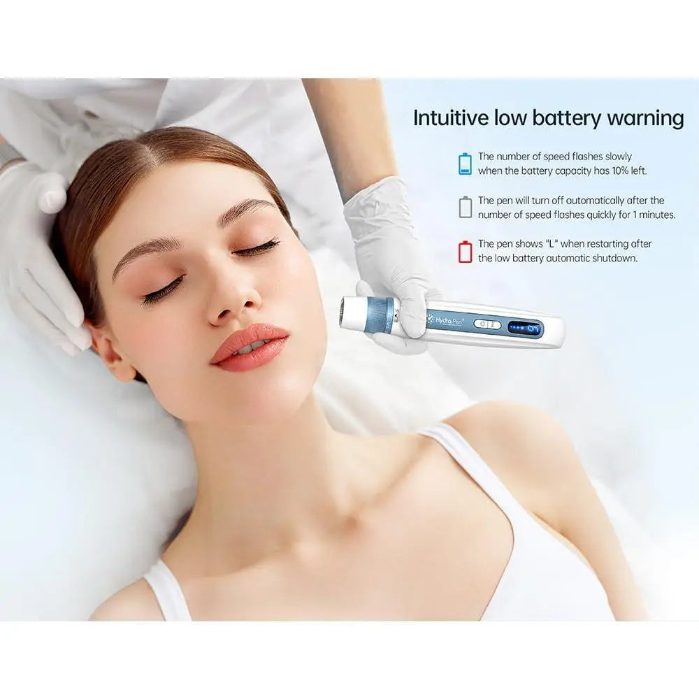 Hydra Pen H5 Wireless Facial Beauty Tool with LED Display & 20 Different Replaceable Cartridges | Skin Rejuvenation & Essence Absorption Device (No Serum Included)