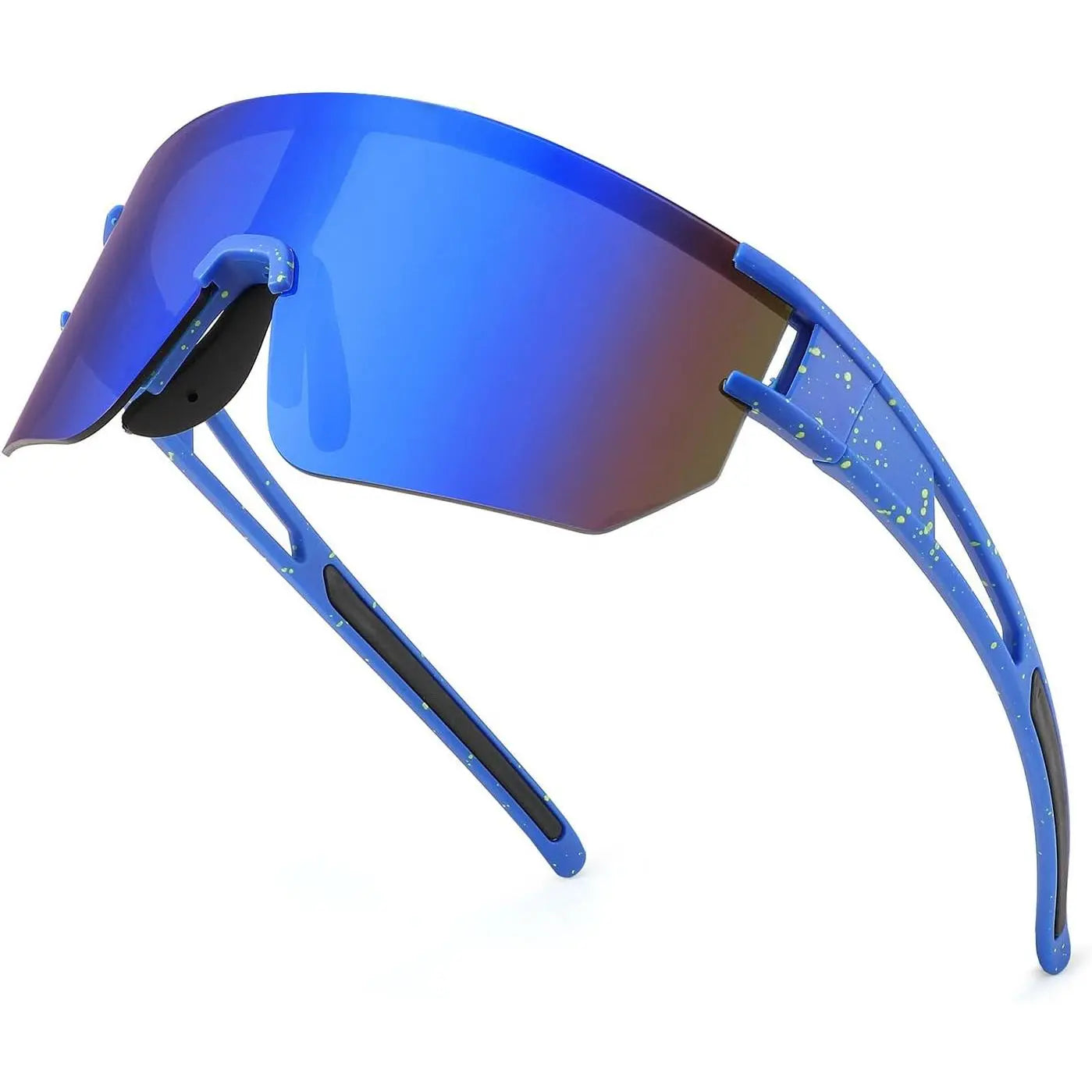 FEISEDY Men Women Cycling Sunglasses, 80S Sport Baseball Mirrored Sun Glasses for Youth Adults Running Softball B8171